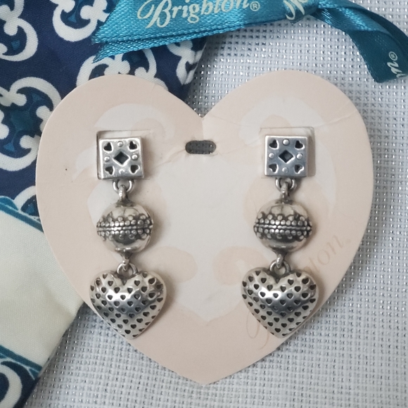 Brighton Vintage Heart ❤ Earrings 3 tier - Picture 9 of 13